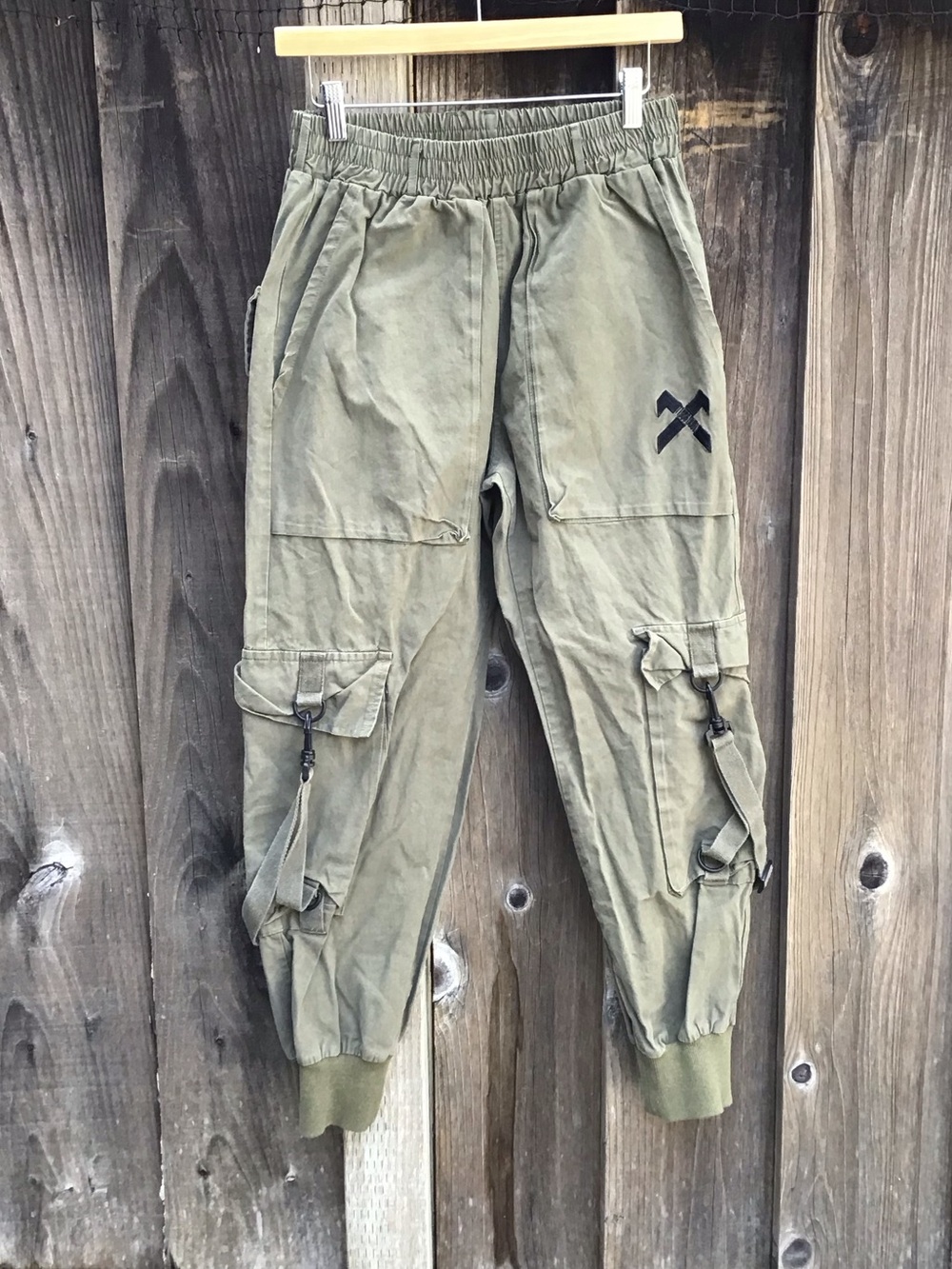 11bbs Dusk Cargo Jogger Pants Mens Olive Green Tactical Utility Techwear Medium